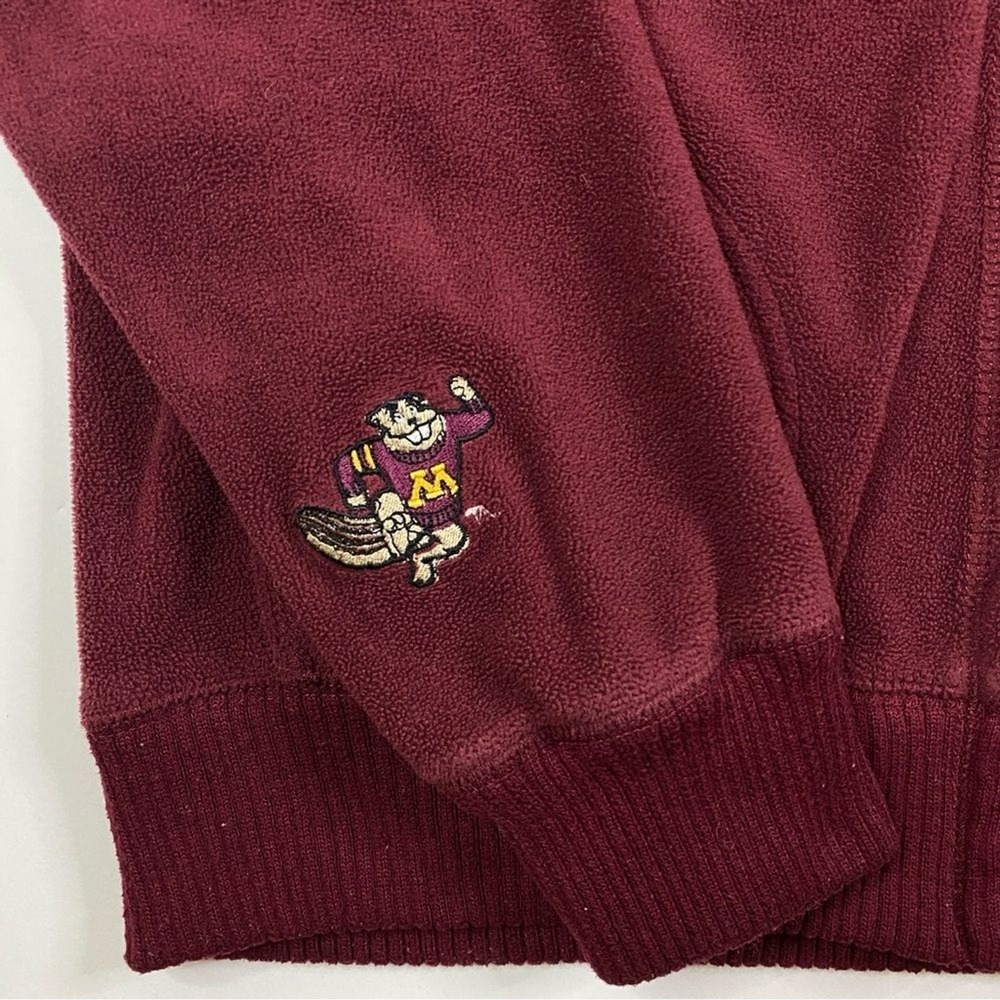 University of Minnesota Fleece Sweatshirt Womens L Full Zip Hoodie Embroidered - Picture 5 of 8
